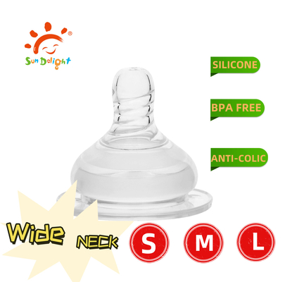 Round Shape Infant Silicone Nipple Individually Packaged