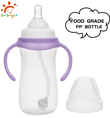 Durable Microwave Sterilization Polypropylene Baby Bottles For 0-6 Months
