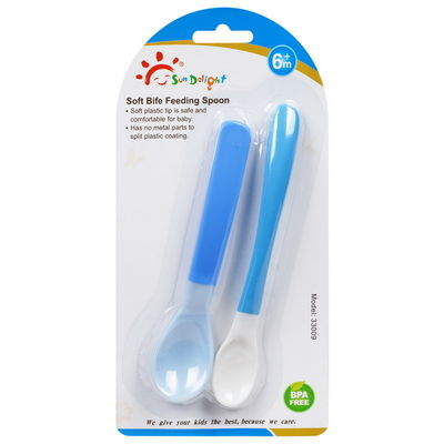 FDA Soft Bite Color Change TPE Baby Food Spoon