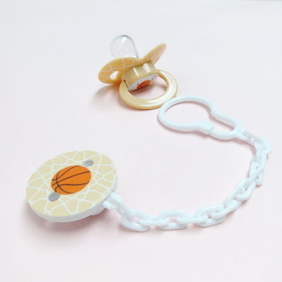 Liquid Silicone ABS Basketball Baby Soother Chain
