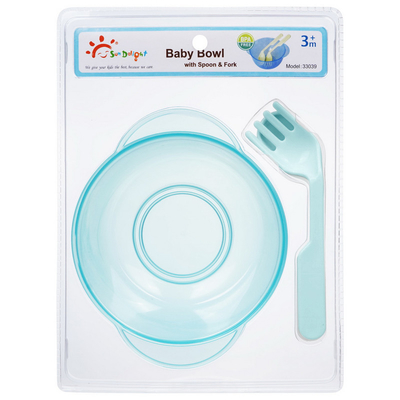 Suction Base BSCI Baby Feeding Bowls And Spoons Fork