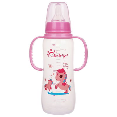 240ml Infant Baby Bottle FDA EN14350 Tested Pink Blue Green Color