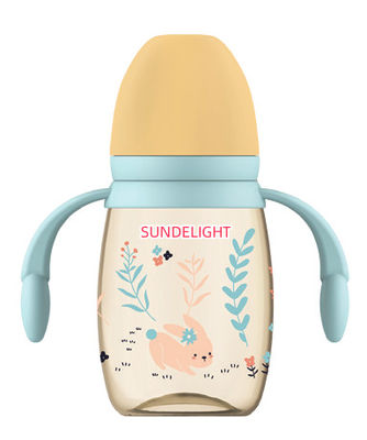240ml 300ml PP Baby Bottle With Double Handle Shock Resistant