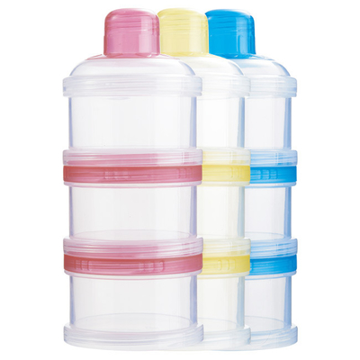 Three Grid Baby Milk Powder Container Dishwasher Safe BSCI