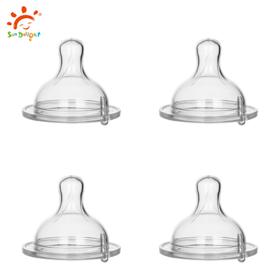 First Essentials Silicone Baby Bottle Nipples, Slow Flow