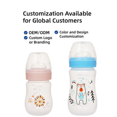 2026 New Design Anti Colic BPA Free PP Baby bottle with silicone Nipple 0-12 month