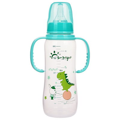 PP Double Handle 8oz 240ml Newborn Baby Milk Bottle