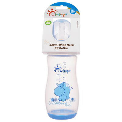 110℃~120℃ PP Arc 12oz 330ml Baby Nipple Bottle