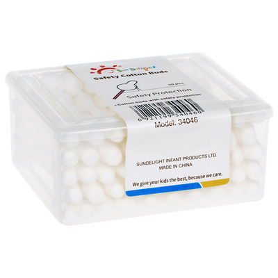 ISO 50 Pcs White PP Baby Safety Cotton Buds