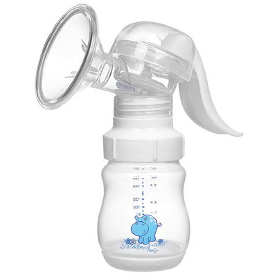 Sundelight PP SILICONE BPA Free Manual Breast Pump With Bottle