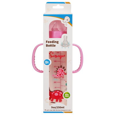 Odorless BPA Free Double Handle PP Newborn Baby Feeding Bottle