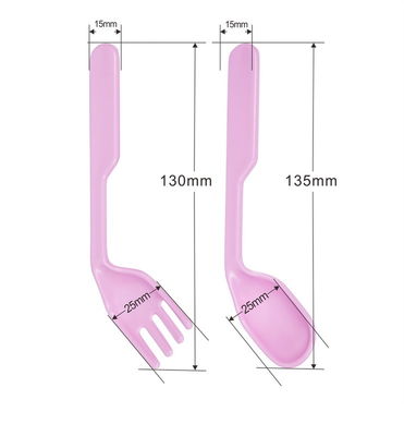 PP TPE Soft Color Change Fork Baby Feeding Spoon
