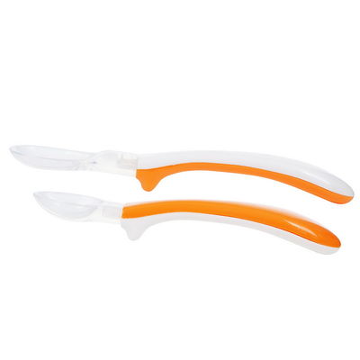 Tip Color Change Orange PP Soft Baby Silicone Spoon