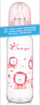 Heat Resistant Standard Neck 9oz 250ml Glass Baby Feeding Bottles