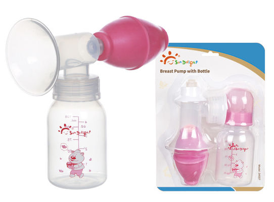 PP Latex BPA Free Manual Breast Pump With Bottle