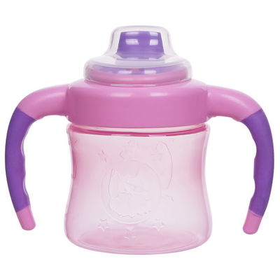 Non Spill Double Handle 6 Month 6 Ounce Girls Sippy Cup