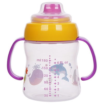 Soft Spout Baby Sippy Cup Non Spill Handles For Little Hands 9+ Month