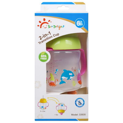 Non Spill 2 In 1 BPA Free 6 Month 6 Ounce Baby Sippy Cup