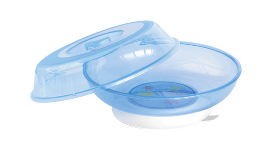 Non Toxic ISO Blue PP Baby Feeding Bowls And Spoons