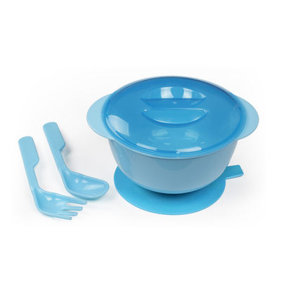 Suction Pad BPA Free Baby Feeding Bowls And Spoons