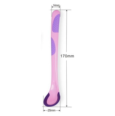 PP TPE BSCI Color Change Soft Tip Baby Feeding Spoon