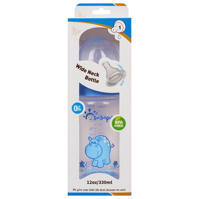 Food Grade Wide Neck 12oz PP Baby Nipple Bottle