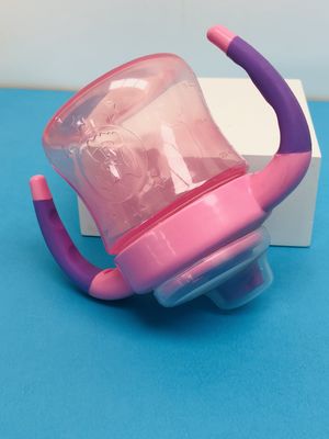 Non Spill Double Handle 6 Month 6 Ounce Girls Sippy Cup