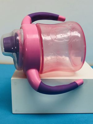Non Spill Double Handle 6 Month 6 Ounce Girls Sippy Cup
