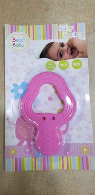 Safe Strawberry 3 Month Silicone Baby Rubber Teether
