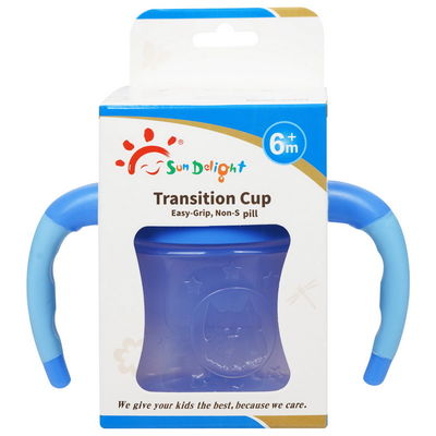Pink Blue Green EN71 6 Month 6 Ounce Girls Sippy Cup