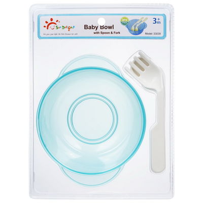 Suction Base BSCI Baby Feeding Bowls And Spoons Fork