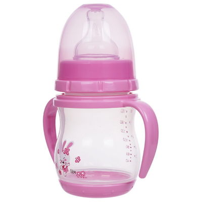 Double Handle PP Polypropylene Baby Bottles Customized Logo