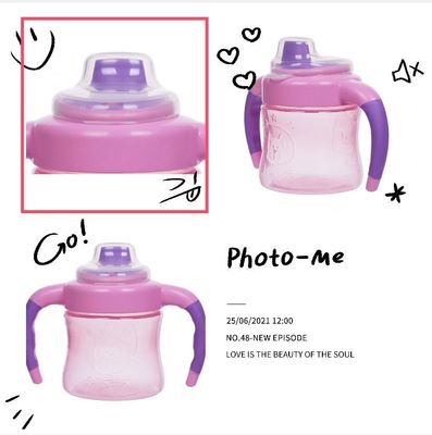 Pink Blue Green EN71 6 Month 6 Ounce Girls Sippy Cup