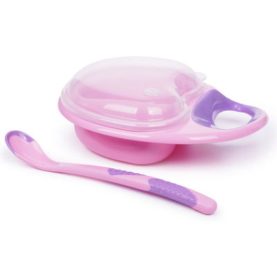 Blue Easy Grip Baby Feeding Bowls And Spoons Bpa Free