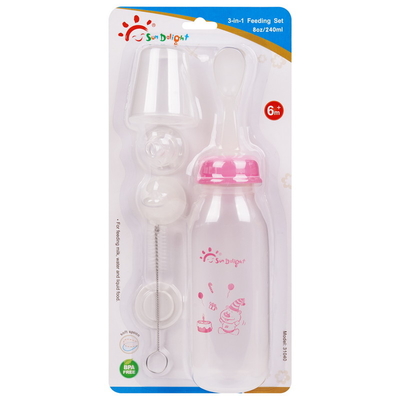 OEM 240ml Polypropylene Baby Bottles Soft Tip Juice Feeder