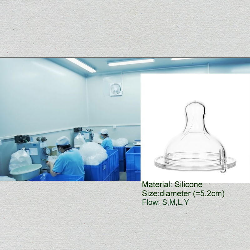Size S M L Baby Silicone Nipple With Custom Logo Individual Package
