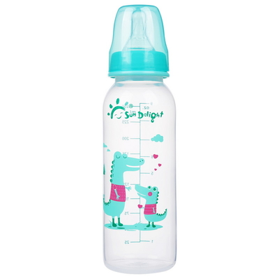 Standard 250ml 8oz PP Newborn Baby Feeding Bottle Pink Blue Green