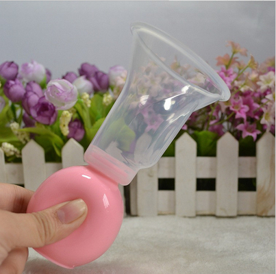 BPA Free Latex Silicone Manual Breast Pump With Bottle Baby Sucking
