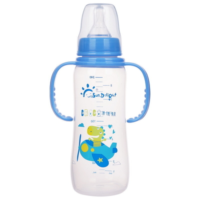 240ml Infant Baby Bottle FDA EN14350 Tested Pink Blue Green Color