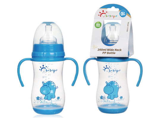 9oz 260ml Wide Neck PP Polypropylene Arc Baby Nipple Bottle