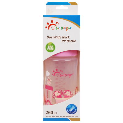 9oz 260ml Wide Neck Arc PP Baby Feeding Bottle