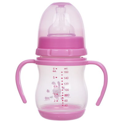 Anti Fall 6oz 160ml Wide Neck Silicone PP Baby Feeding Bottle