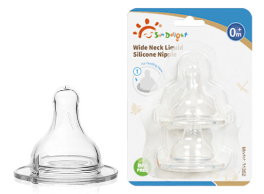 SGS Transparent Wide Neck Baby Silicone Nipple