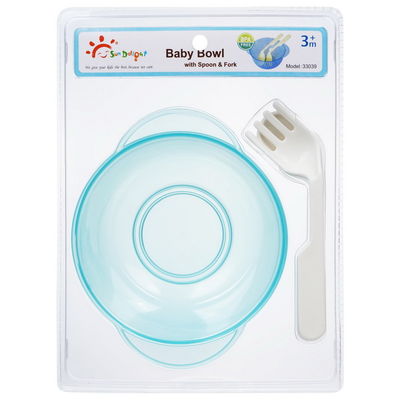 Safe ISO PP Polypropylene PVC Baby Feeding Bowls And Spoons