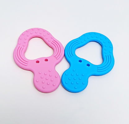 Tear Strength 3 Month Baby Silicone Teether Custom Logo