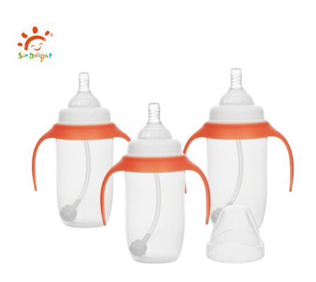 12oz/330ml Baby Feeding Bottle  Food Grade PP & Silicone, BPA-Free & ISO9001 Certified