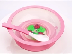 plastic baby feeding bowl with spoon