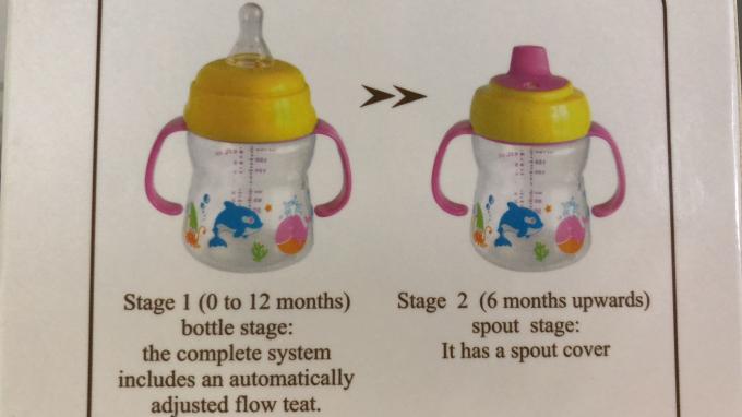 2 In 1 Nipple Suction BPA Free 6 Month 6 Ounce Baby Sippy Cup 0